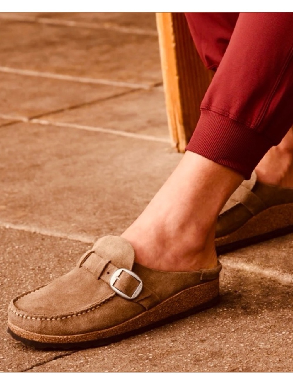 Birkenstock Women's Buckley Clog Tea Suede Size 39 EU 8 US - Picture 2 of 9